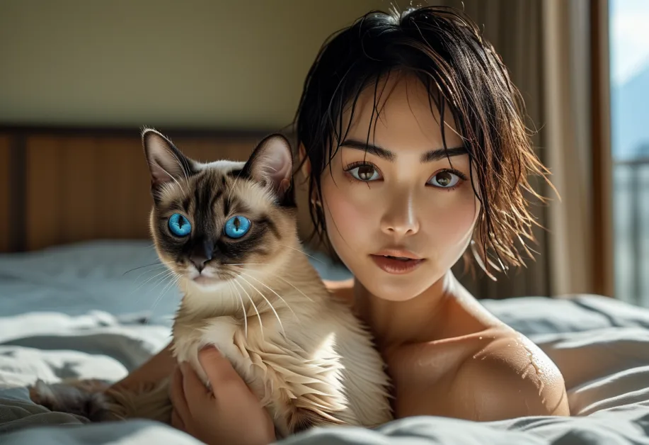 แมววิเชียรมาศตัวเล็กที่ภูเขาไฟฟูจิ – ช่วงเวลาที่งดงามของแมวขี้เล่นท่ามกลางธรรมชาติสวยงามของภูเขาไฟ