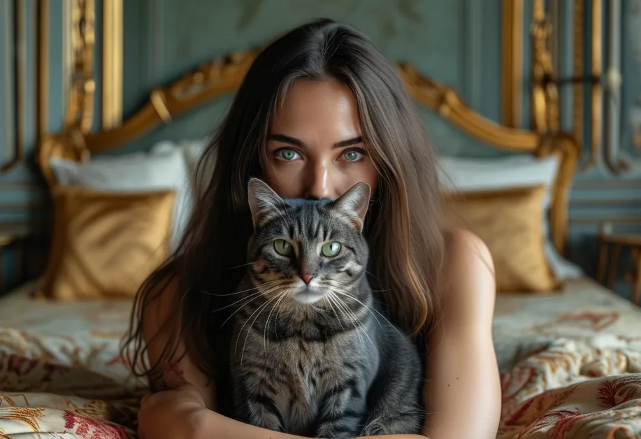 ความสง่างามของแมวโคราชในบริเวณพระราชวังแวร์ซายส์ที่แวดล้อมด้วยธรรมชาติ สะท้อนถึงความเป็นเอกลักษณ์ของพันธุ์ไทย