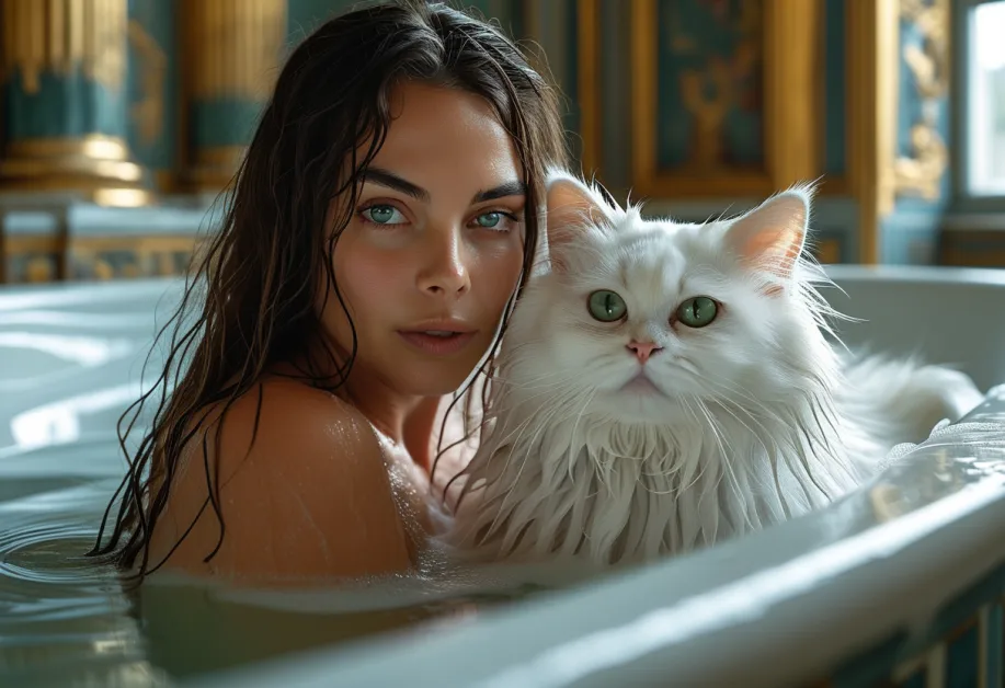 แมวเปอร์เซีย Versailles - เจ้าหญิงแห่งแมวเปอร์เซีย: แมวเปอร์เซียที่นอนขดตัวอย่างน่ารักใน Versailles Palace ขนฟูเป็นลอนคลื่นที่แสนงดงาม สะท้อนถึงความอ่อนโยนและสง่างามของสายพันธุ์