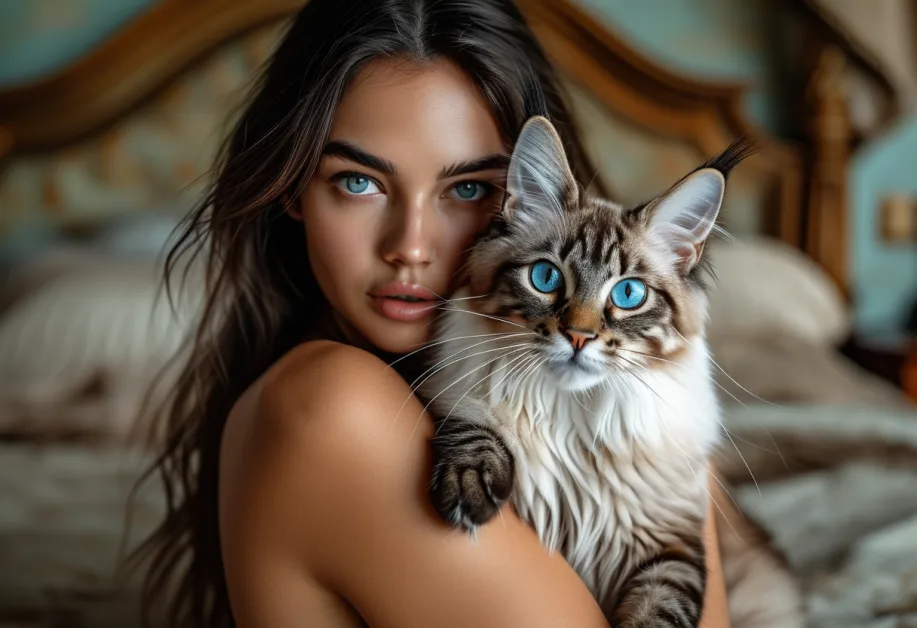 ภาพแมวบาหลีขนยาวตะลุยโคลอสเซียมในกรุงโรม แสดงถึงความสวยงามอันเป็นเอกลักษณ์ของแมวที่อยู่ท่ามกลางโบราณสถาน