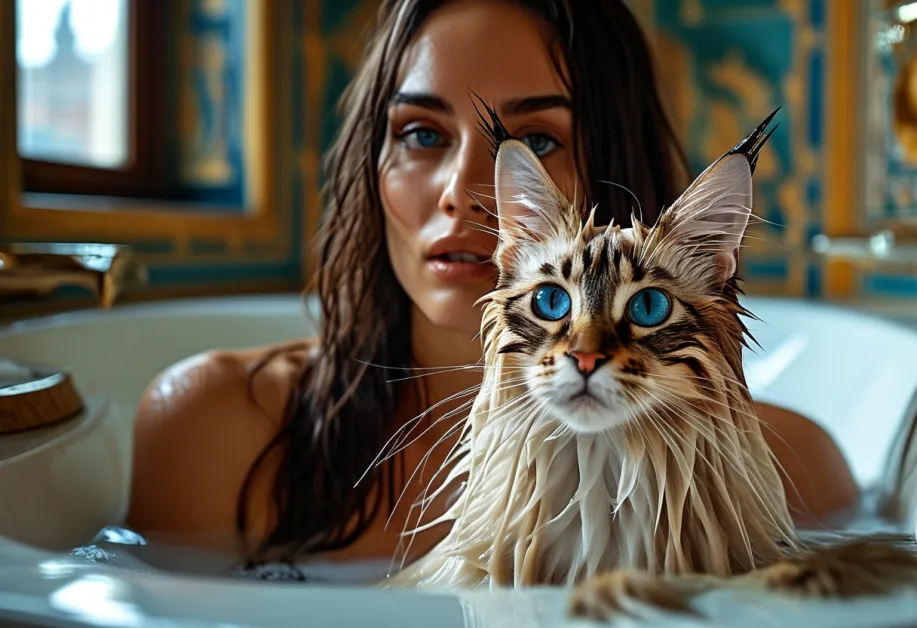 แมวบาหลีบนพื้นหินโคลอสเซียมที่ทรงพลัง แสดงถึงความแข็งแกร่งและความงามอันคลาสสิกของทั้งโบราณสถานและแมวพันธุ์นี้