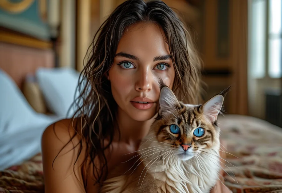 แมวบาหลีลุยผ่านพื้นที่โคลอสเซียมพร้อมท่าทีสง่างาม เสริมด้วยพื้นหลังที่มีเสน่ห์ของสถาปัตยกรรมโบราณ