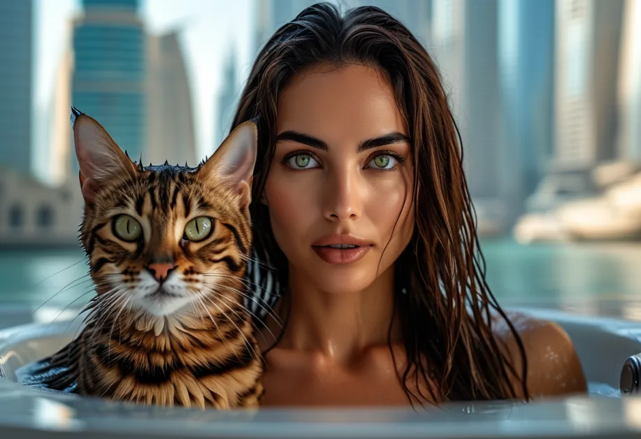 ท่าจอดเรือหรูใน Dubai Marina – ท่าจอดเรือที่ Dubai Marina กับเรือยอร์ชสุดหรู เรียงรายริมฝั่ง พร้อมวิวตึกสูงที่สะท้อนเอกลักษณ์ของเมืองดูไบ