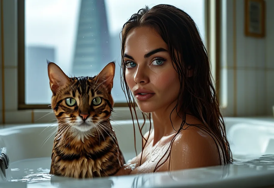 Transamerica Pyramid in the Evening Glow - Transamerica Pyramid เปล่งประกายในแสงยามเย็นที่นุ่มนวล การออกแบบที่เป็นเอกลักษณ์ตัดกันอย่างสวยงามกับทิวทัศน์ของเมืองโดยรอบ