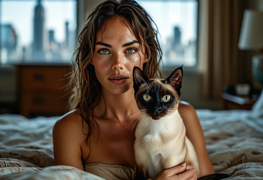 ภาพแมวท็องกินีสที่กำลังเพลิดเพลินกับการสำรวจ สะท้อนความอยากรู้อยากเห็นตามธรรมชาติและความสนุกสนานของพันธุ์นี้