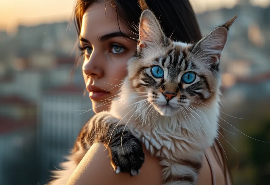 แมวบาหลีในมุมกว้างของอะโครโพลิสเอเธนส์ แสดงถึงการผสมผสานที่ลงตัวของธรรมชาติและสถาปัตยกรรมโบราณ