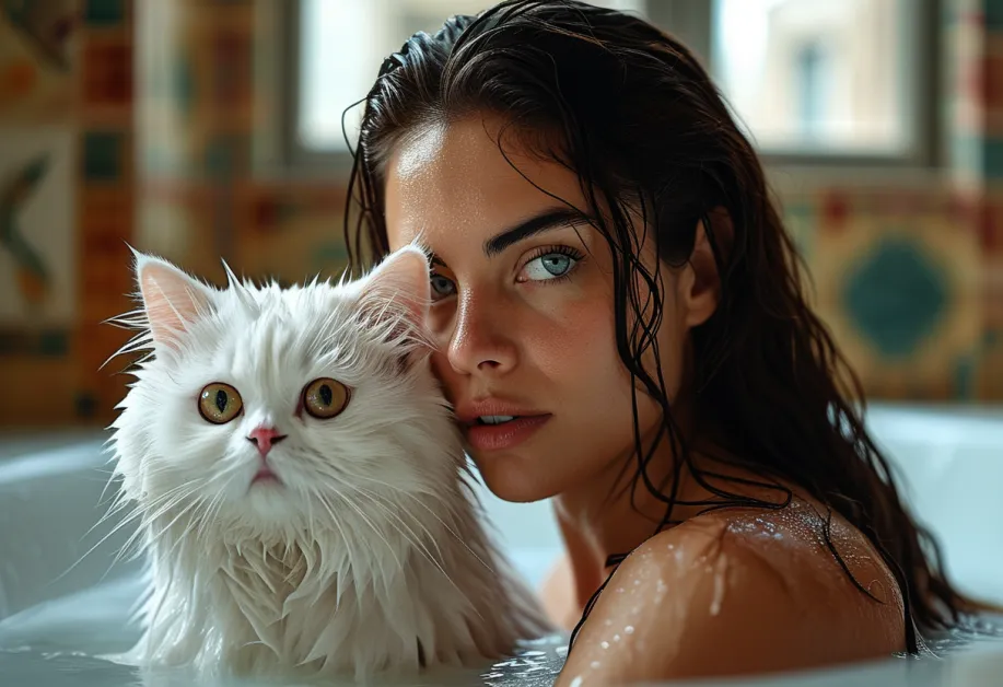 แมวแมงซ์ในช่วงเวลาสุดสงบ กับฉากหลังอะโครโพลิสที่คลาสสิค โดดเด่นด้วยความอ่อนโยนและสง่างาม