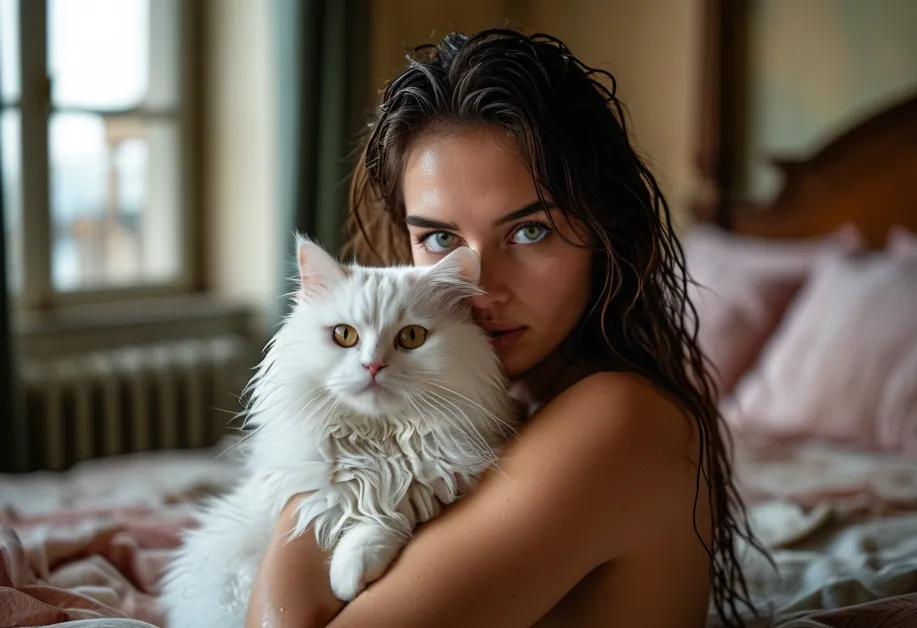 แมวแมงซ์ตัวจิ๋วที่ดูน่ารักกับวิวอะโครโพลิสที่งดงามในยามเช้า เติมเต็มความอบอุ่นในภาพเดียว