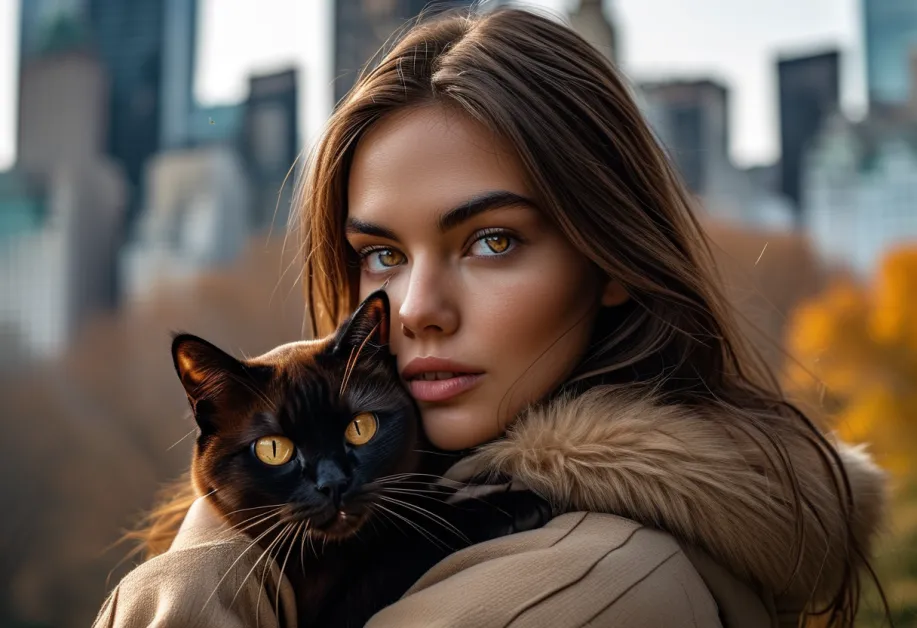 ความน่ารักที่ไม่ธรรมดาของแมวเบอร์มิสใน Central Park Tower - ภาพปิดท้ายที่เน้นความงามของแมวเบอร์มิสพร้อมบรรยากาศที่โดดเด่นและเป็นธรรมชาติ