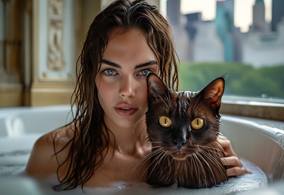 แมวเบอร์มิสเล่นอย่างสนุกสนานใน Central Park Tower - แสดงความขี้เล่นและพลังงานในตัวแมวพันธุ์นี้ พร้อมท่าทางน่ารักที่ไม่เหมือนใคร