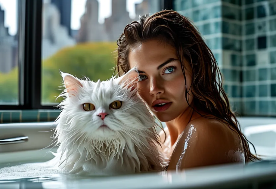 แมวแมนซ์โชว์ขนที่สวยงาม - เน้นขนที่โผบบางและลักษณะที่ไม่มีหางที่เป็นเอกลักษณ์ของแมวแมนซ์ใกล้กับเซ็นทรัลพาร์คทาวเวอร์