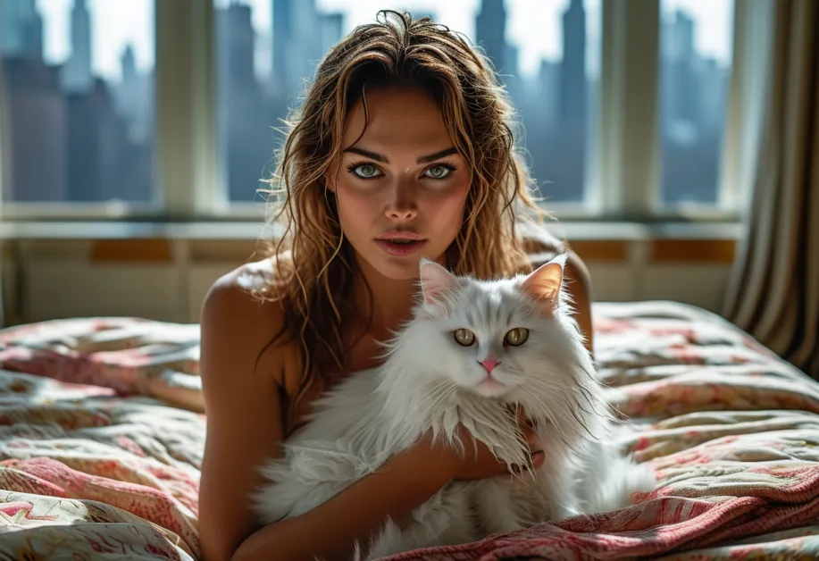 แมว Manx ที่กระฉับกระเฉงสํารวจเซ็นทรัลพาร์ค - แมว Manx ที่มีชีวิตชีวาที่ถ่ายรูประหว่างการกระทําใกล้กับหอคอยเซ็นทรัลพาร์ค ซึ่งรวบรวมพลังงานและความอยากรู้อยากเห็น