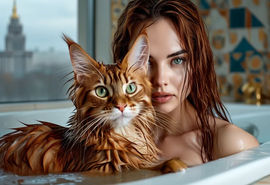 ความน่ารักของแมวโซมาลีในทิวทัศน์ทันสมัย - การจับคู่ที่ลงตัวระหว่างความมีชีวิตชีวาของโซมาลีกับวิวเมืองที่ Federation Tower