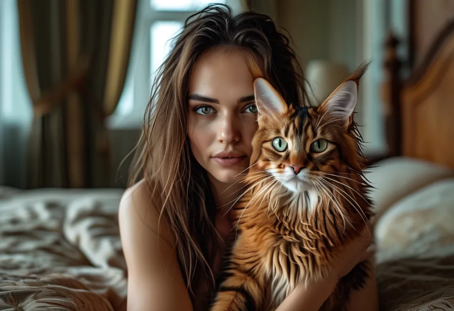 โซมาลีแสนซุกซนกับวิวตึกสูงล้ำสมัย - แมวโซมาลีผสมผสานความน่ารักและความกระตือรือร้นในฉากที่งดงาม