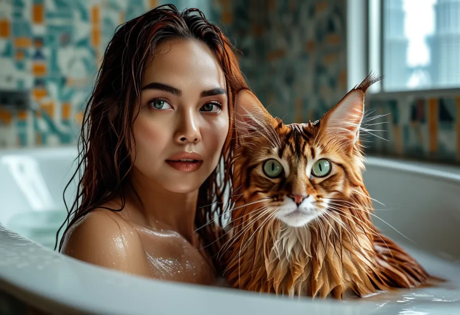 แมวโซมาเลียมีปฏิสัมพันธ์กับสภาพแวดล้อมอย่างสนุกสนาน ซึ่งแสดงให้เห็นถึงธรรมชาติที่กระฉับกระเฉงและเป็นมิตร