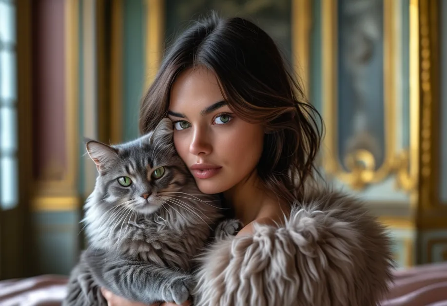 แมวทิฟฟานี่สุดสง่างามในบรรยากาศพระราชวังแวร์ซาย เพิ่มเสน่ห์ให้กับความหรูหราอย่างลงตัว