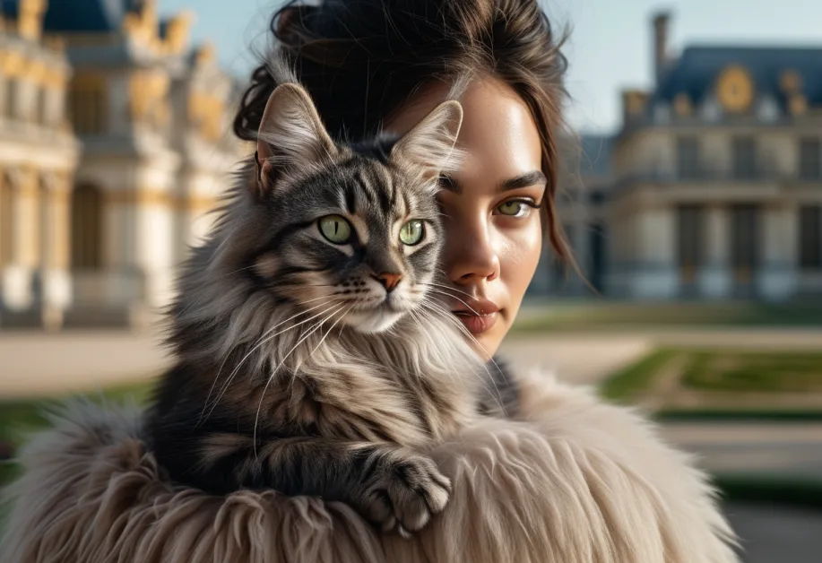 แมวทิฟฟานี่ในฉากคลาสสิกของพระราชวังแวร์ซาย ความงดงามในทุกมุมมอง