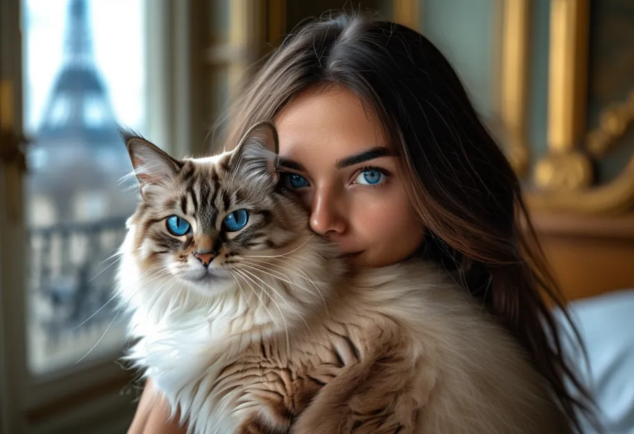 แมวแร็กดอลล์ที่มีเสน่ห์จากหอไอเฟล - ค้นพบความงามของแมวแร็กดอลล์ที่มีขนนุ่มและดวงตาที่มีเสน่ห์