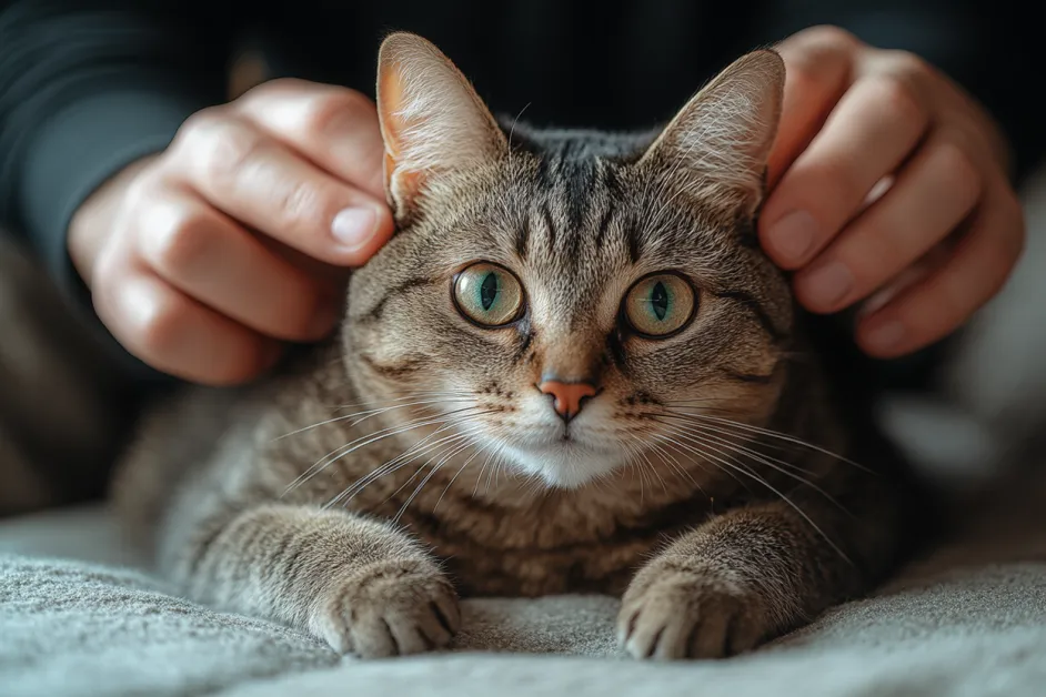 ลูกแมวกำลังสำรวจของเล่นใหม่ กระตุ้นความอยากรู้อยากเห็นและการเรียนรู้