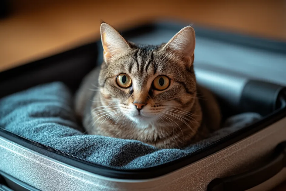 แมวที่ผ่อนคลาย เพลิดเพลินกับแสงแดดยามเช้าในมุมโปรดของมัน