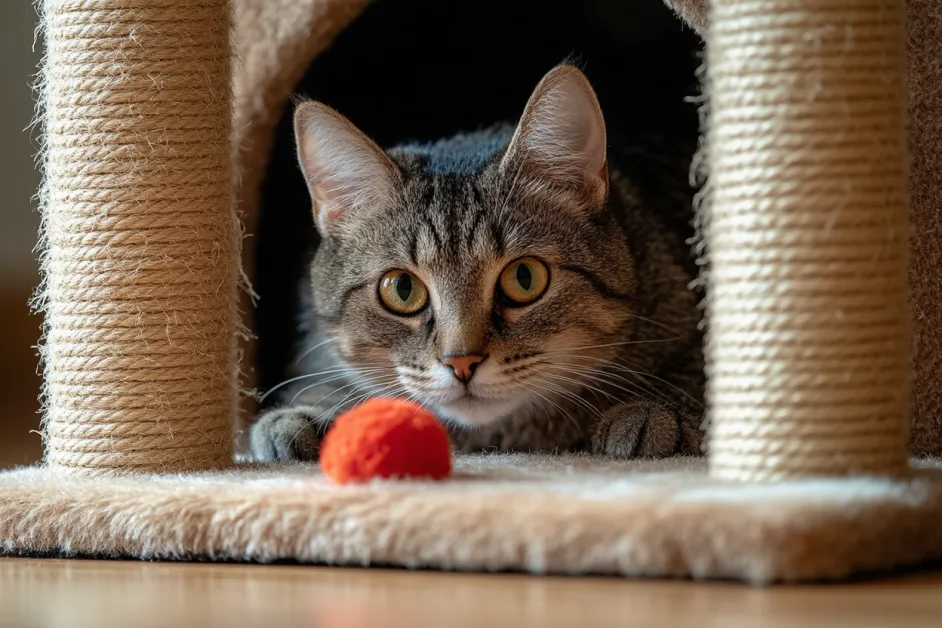 แมวนอนหลบแดดใต้เงาร่มเย็นในสวน สร้างความสมดุลระหว่างการเล่นและการพักผ่อน