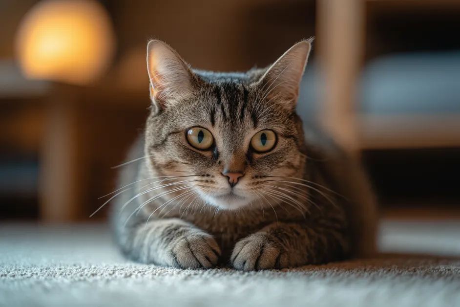 แมวกำลังเล่นของเล่นในบ้านที่ปลอดภัย การดูแลแมวอย่างถูกต้องเพื่อเสริมสร้างสุขภาพจิตและกาย