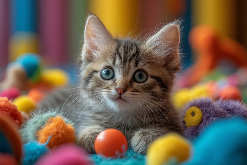 แมวกำลังสำรวจสภาพแวดล้อมรอบตัว ส่งเสริมการเรียนรู้และการเคลื่อนไหว