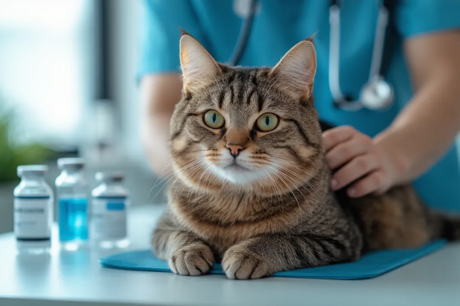 ลูกแมวพักผ่อนบนพรม สื่อถึงช่วงเวลาที่แสนสงบในบ้าน