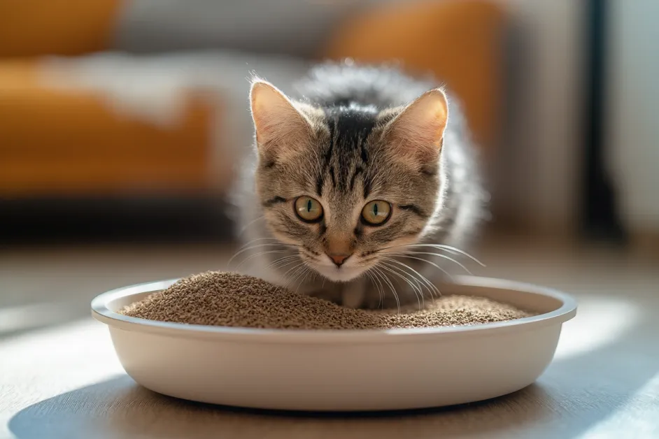 แมวกำลังพักผ่อนในมุมสงบ การจัดพื้นที่ให้เหมาะสมสำหรับการพักผ่อนของแมว