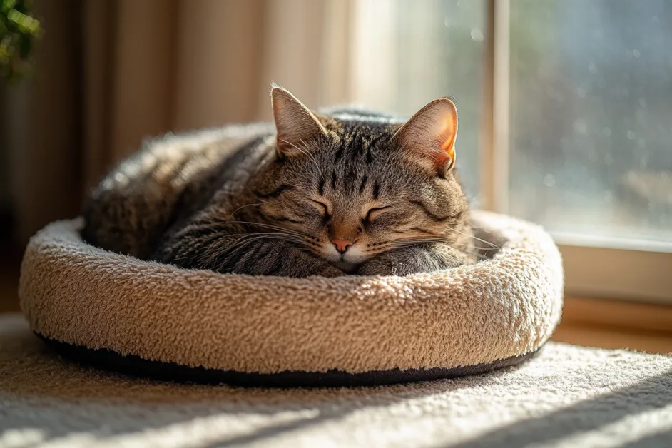 แมวที่กำลังมองด้วยความสนใจ สื่อถึงความฉลาดและความใส่ใจของแมวในสิ่งแวดล้อม