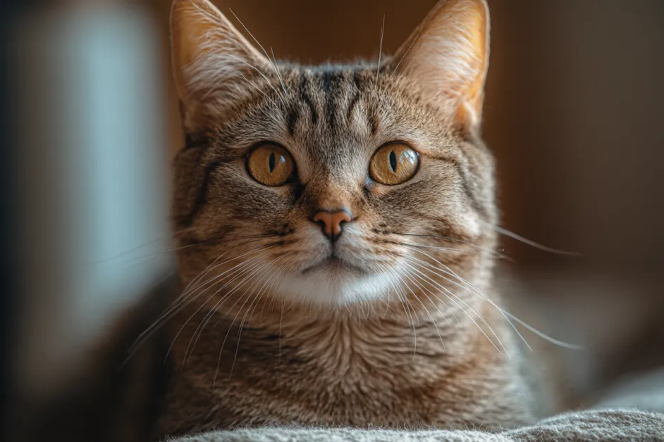 แมวกับเจ้าของในช่วงเวลาที่อบอุ่น สื่อถึงความสัมพันธ์ที่ดีระหว่างมนุษย์และสัตว์เลี้ยง