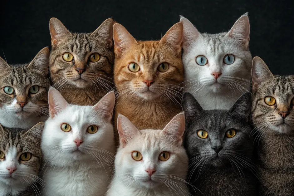 แมวกำลังมองออกไปนอกหน้าต่างด้วยท่าทางสงบ เพลิดเพลินไปกับธรรมชาติ