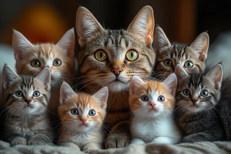 แมวพักผ่อนบนเตียงอย่างสงบ สะท้อนถึงพื้นที่ที่ให้ความปลอดภัยและความสะดวกสบาย