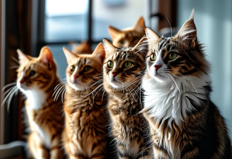 แมวกำลังเล่นอย่างสนุกสนานบนโซฟา เพิ่มความมีชีวิตชีวาให้กับบ้าน