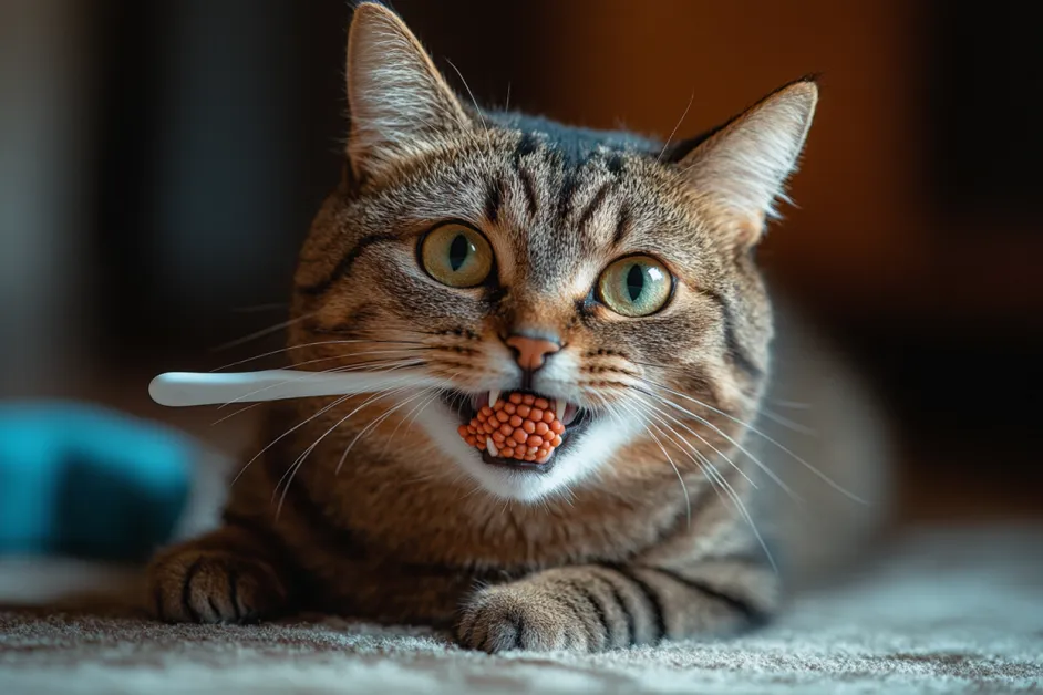 แมวกำลังผ่อนคลายในแสงแดด สื่อถึงความสุขในพื้นที่ที่ปลอดภัยและสงบ