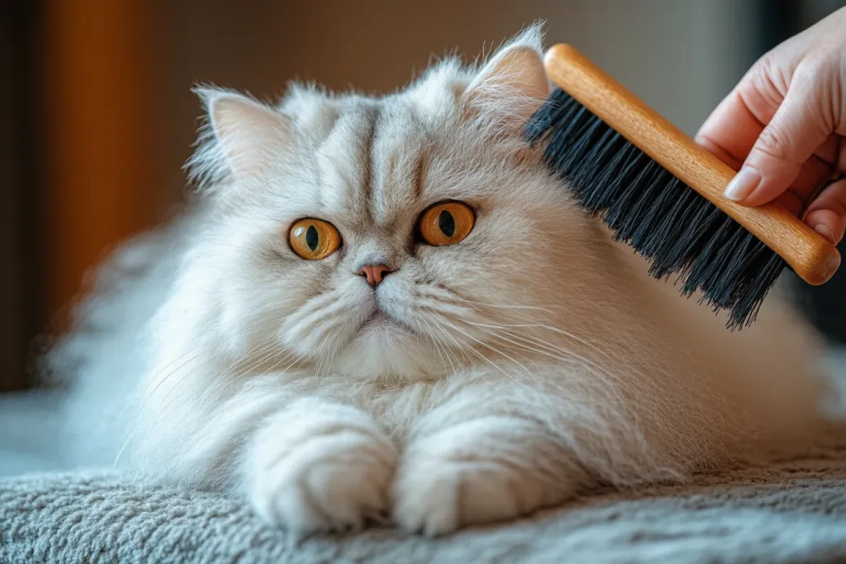 แมวกำลังเล่นกับเจ้าของอย่างสนุกสนาน เป็นช่วงเวลาที่สร้างความสัมพันธ์ที่ดี