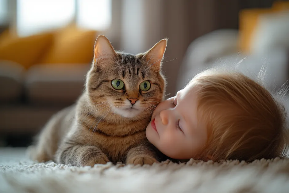 แมว British Shorthair ขนสั้นหนานุ่ม นั่งสงบในมุมโปรดของบ้าน ด้วยบุคลิกที่เป็นมิตรและรักสงบ