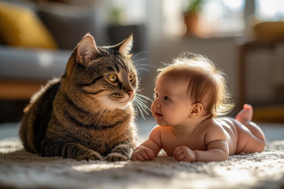 ลูกแมวอยากรู้อยากเห็นกำลังสำรวจสภาพแวดล้อมใหม่ เต็มไปด้วยพลังและความน่ารัก