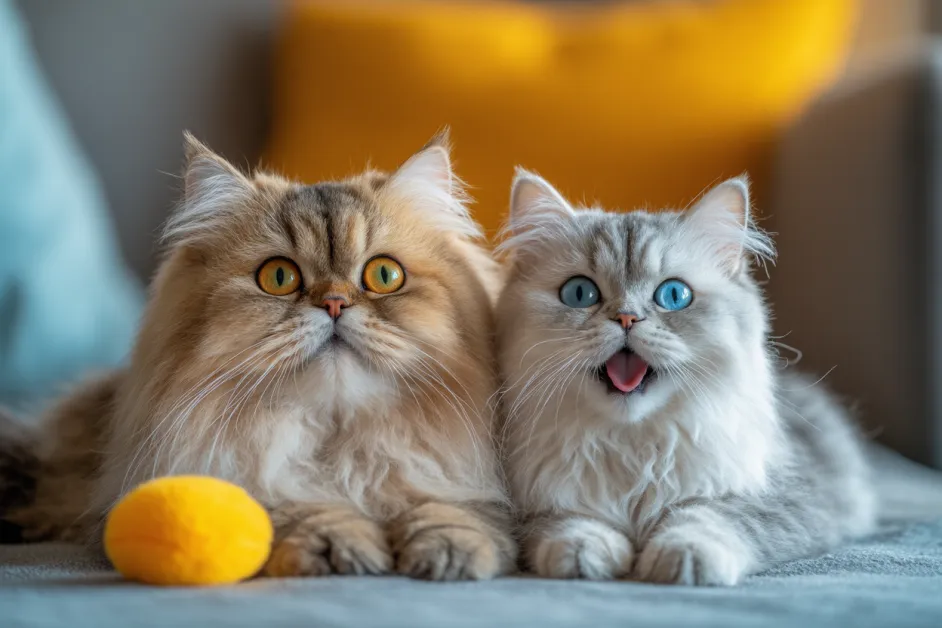 แมว Maine Coon ขนาดใหญ่ ใจดีและอ่อนโยน กำลังนอนเล่นอย่างมีความสุขในบ้าน เหมาะสำหรับครอบครัวที่รักสัตว์เลี้ยง