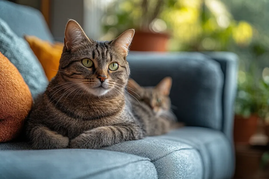 แมวขนสั้นกำลังนั่งอย่างสง่างาม การเลือกแมวสำหรับคนแพ้ง่าย ช่วยลดอาการภูมิแพ้ในบ้าน