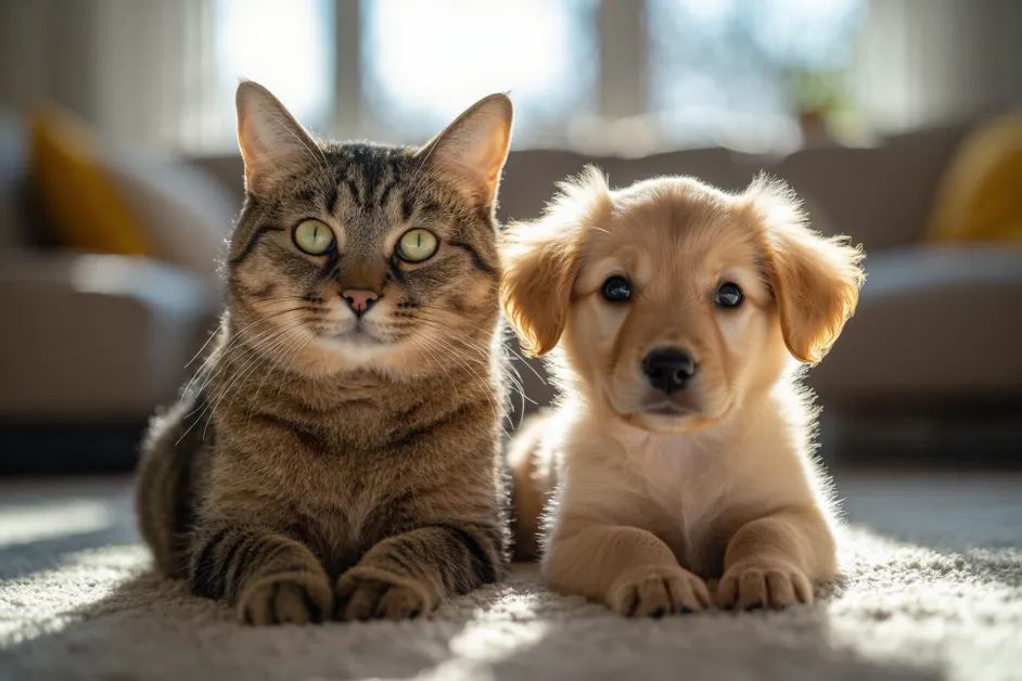 แมว Exotic Shorthair หน้ากลมและขนสั้น กำลังพักผ่อนในบ้านอย่างสบายใจ มีนิสัยขี้เล่นและเป็นมิตร