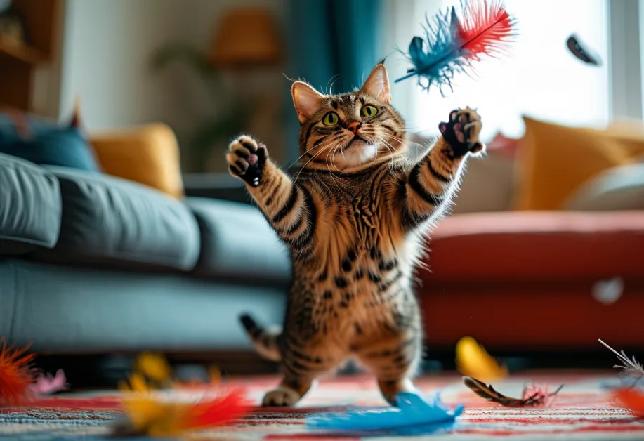 แมวสูงอายุนอนพักบนผ้าห่มอุ่นในมุมที่สงบ - แสดงถึงการดูแลด้วยการจัดสภาพแวดล้อมที่อบอุ่นและเหมาะสม