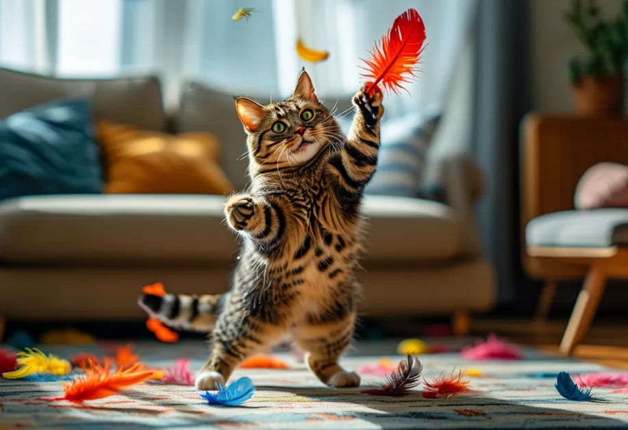 แมวขนยาวนั่งอยู่บนพื้นสะอาด เป็นตัวอย่างของแมวที่ได้รับการดูแลขนอย่างดี เหมาะสำหรับบทความเกี่ยวกับการดูแลขนแมวให้สุขภาพดี