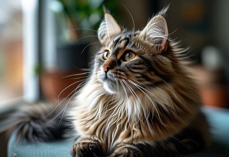 ภาพแมวนอนพักในแสงธรรมชาติที่อบอุ่น - การพักผ่อนในแสงธรรมชาติช่วยลดความเครียดและส่งเสริมสุขภาพจิตของแมวได้อย่างดีเยี่ยม