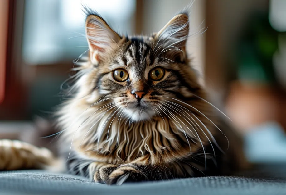 ภาพแมวขนเงางาม บ่งบอกถึงโภชนาการที่ดี - แมวขนสวยสุขภาพดี เป็นผลจากการได้รับโภชนาการที่ครบถ้วน เหมาะสำหรับแสดงถึงประโยชน์ของการเลือกอาหารแมวที่เหมาะสม