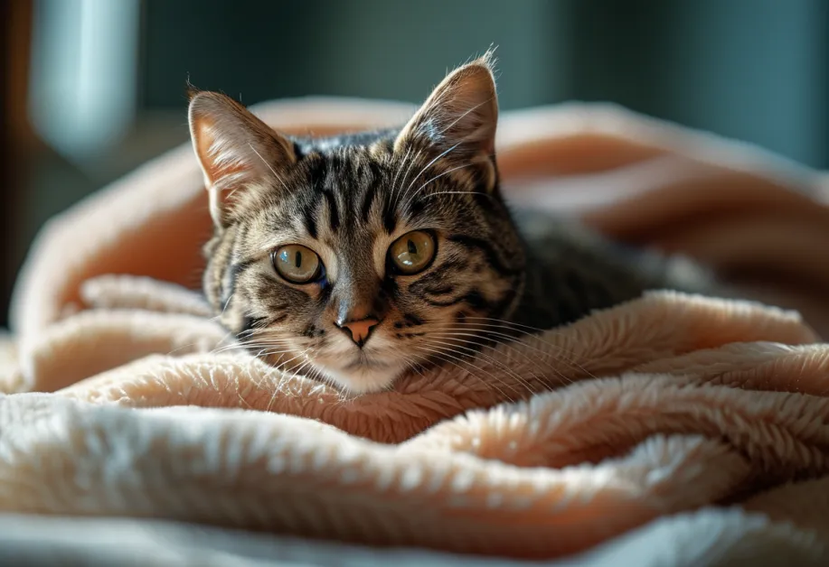 แมวสูงวัยกำลังเล่นกับของเล่นที่ช่วยกระตุ้นจิตใจ - การส่งเสริมกิจกรรมที่ช่วยเสริมสร้างสุขภาพจิตและร่างกายของแมววัยชรา