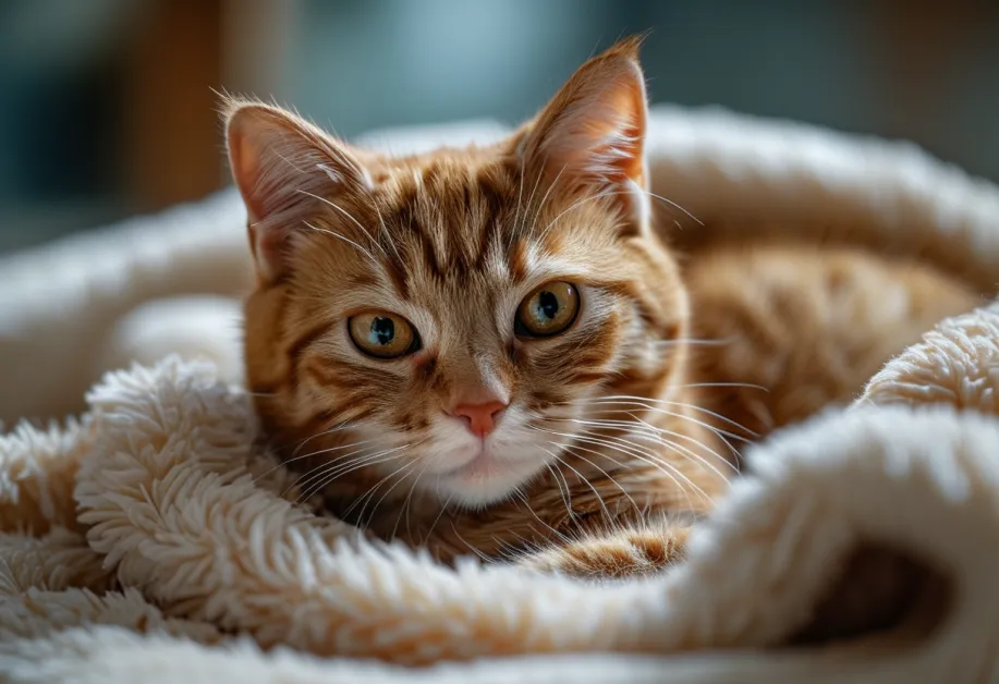 แมวกำลังเล่นกับของเล่นลูกบอลสีสดใส - ภาพแมวสุขภาพดีแสดงความกระตือรือร้นและพลังงาน สะท้อนถึงการดูแลที่ใส่ใจในกิจกรรมประจำวัน