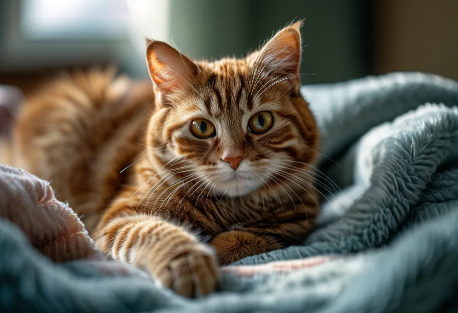 แมวนั่งในท่าน่ารักบนพื้นไม้ - แมวสุขภาพดีแสดงท่าทางสงบและน่ารัก สะท้อนถึงความสุขในสภาพแวดล้อมที่สะอาดและปลอดภัย.