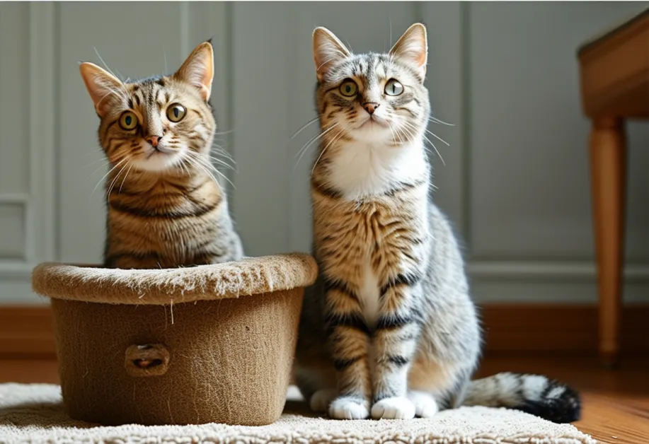 แมวสูงวัยนั่งในพื้นที่สะดวกสบายพร้อมสัมผัสธรรมชาติ - การดูแลแมวสูงวัยด้วยความใส่ใจช่วยเพิ่มอายุขัยและสุขภาพดี