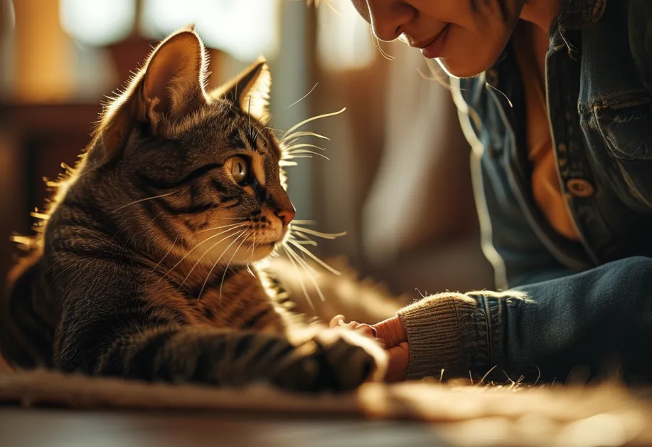 แมวกำลังเล่นของเล่นในบ้าน - แมวสุขภาพดีเพลิดเพลินกับของเล่นที่ช่วยเสริมพัฒนาการและสร้างความสุข.